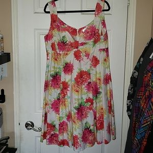 Flower Print A line dress